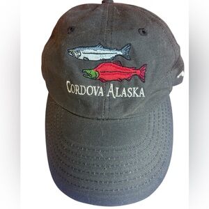 Vintage Cordova Alaska Embroidered Cap-New old stock Salmon